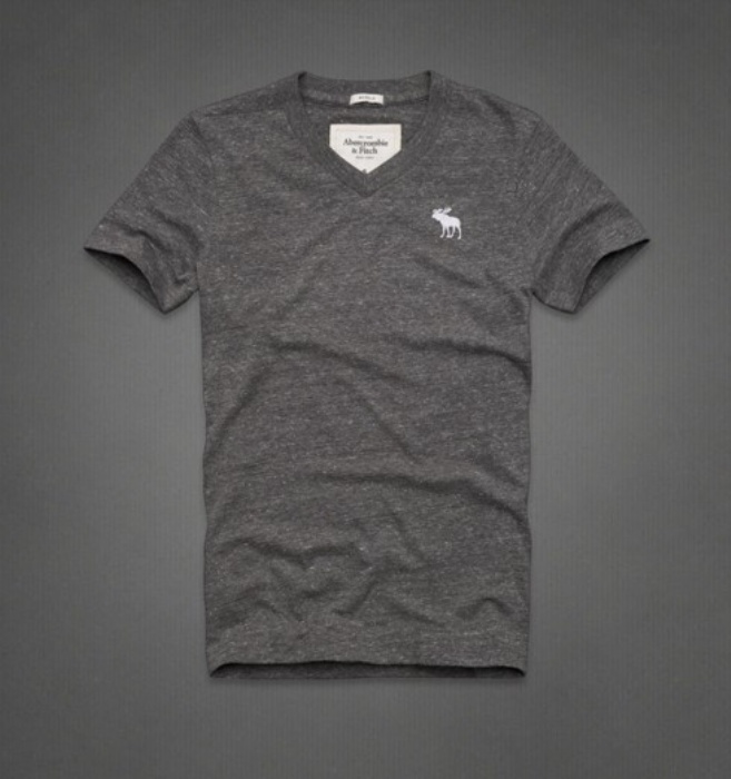 Abercrombie Fitch Hombres cuello en V Corto Remera AF5561